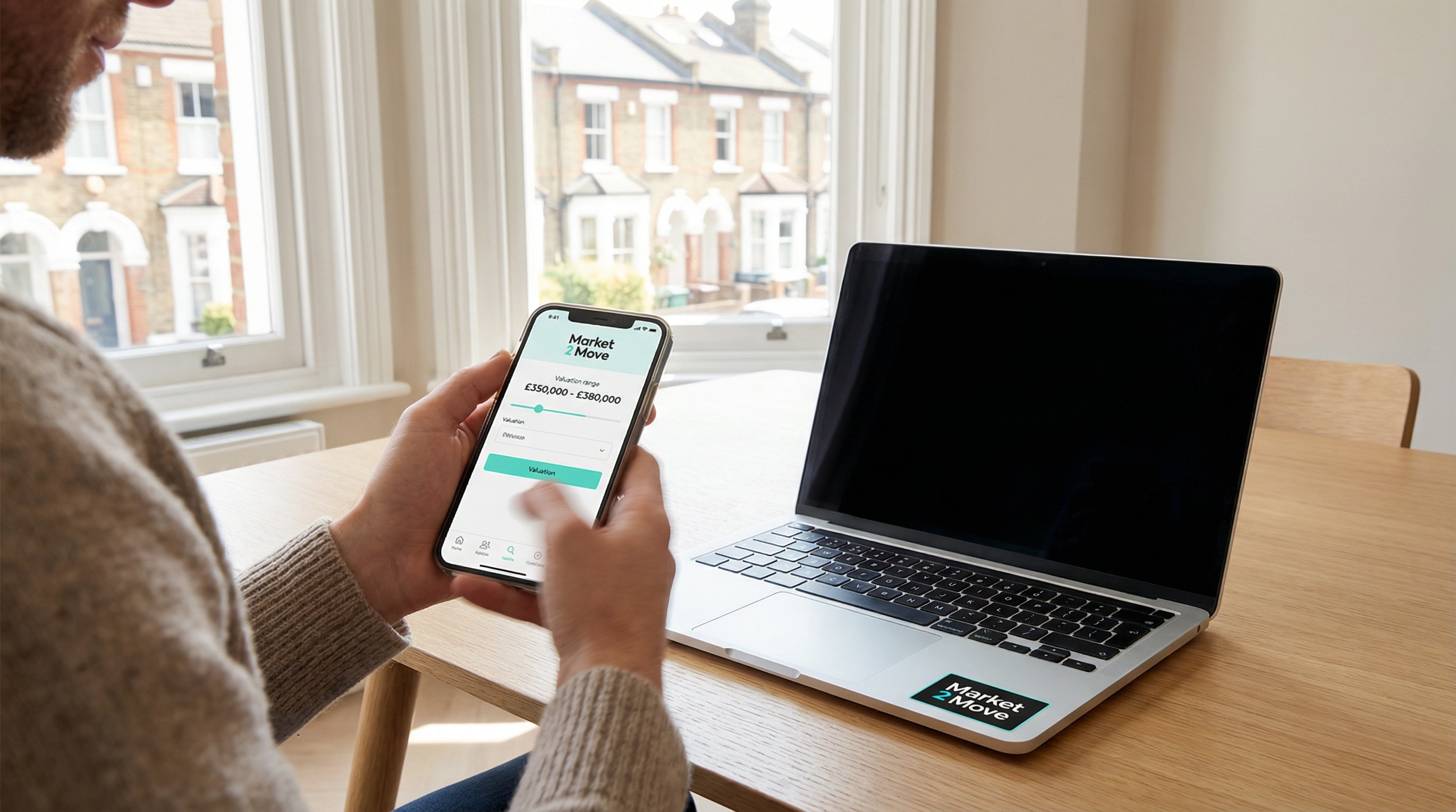 Seller reviewing Alexandria Hamilton pricing analysis on their phone